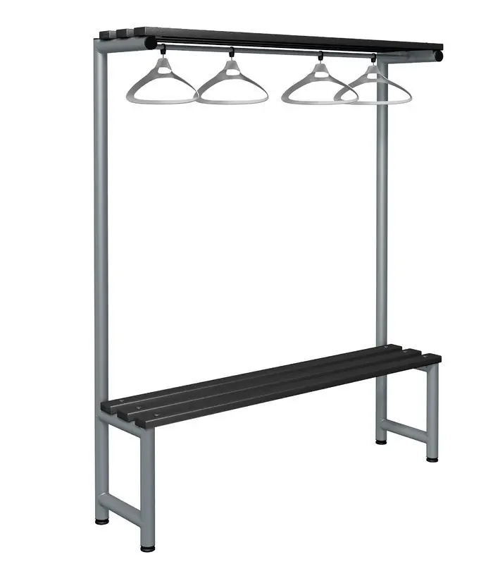 Banco simple con balda y perchero polímero - POLYPAL STORAGE SYSTEMS